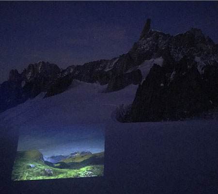 Proiezioni sul Monte Bianco
