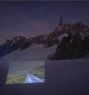 Proiezioni sul Monte Bianco